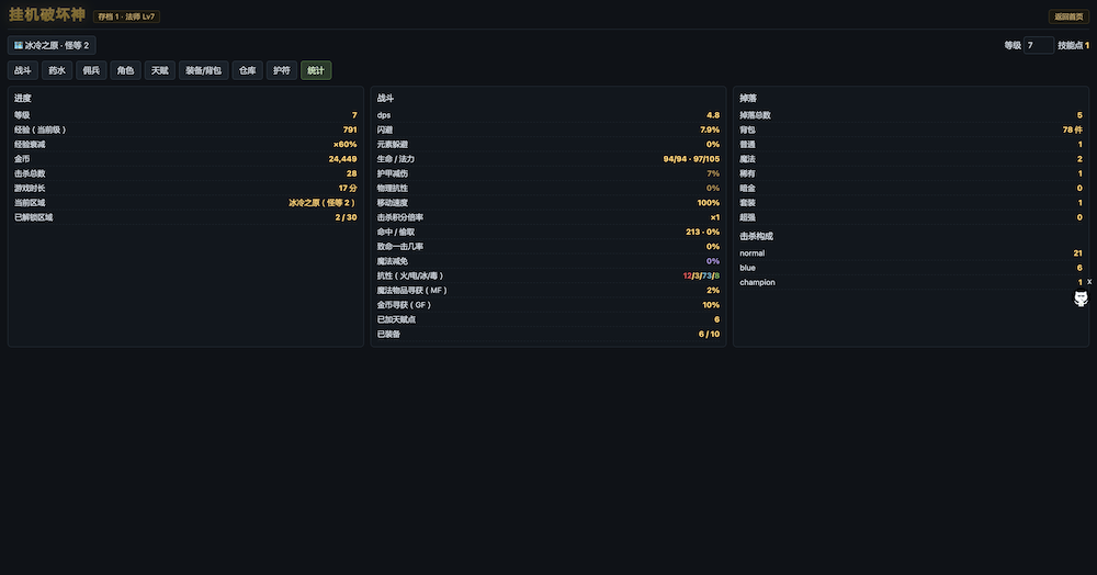 挂机破坏神，更新1.2版本，群友自制投稿暗黑2挂机放置