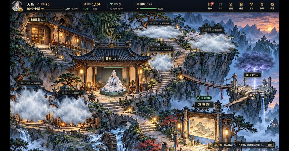 我独自修仙，国人自制投稿挂机放置游戏