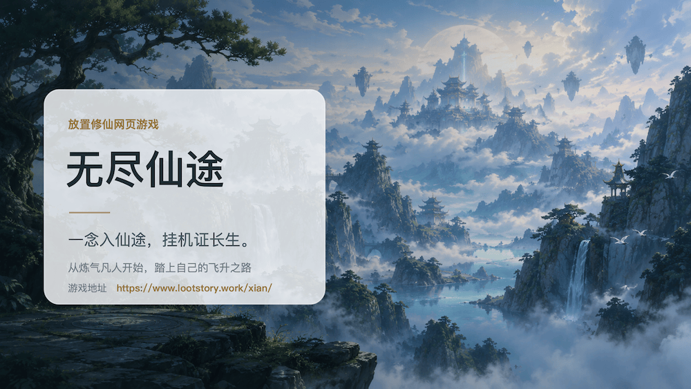 无尽仙途，国人自制投稿挂机修仙放置